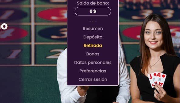 Ve a la sección de retiros del casino con Servipag de tu preferencia.