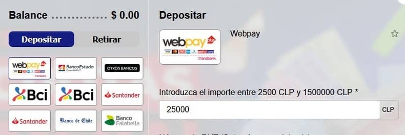 Ingresa el monto a depositar y aprueba el pago en el portal de Servipag